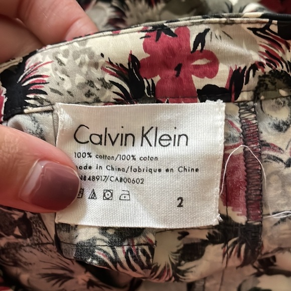 Calvin Klein Pleated Floral Skirt - Picture 2 of 3